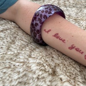 Purple leopard chunky bracelet